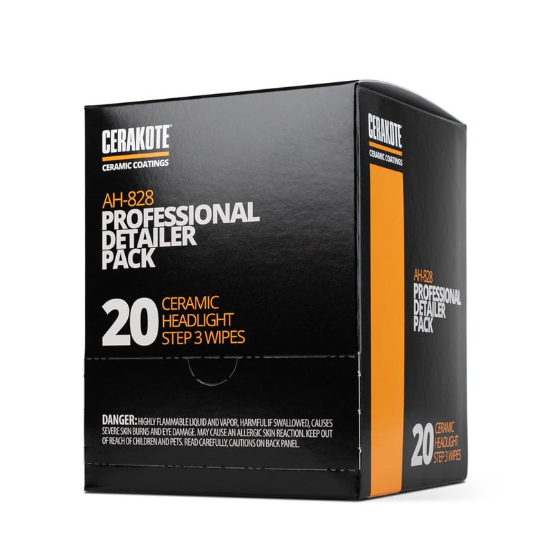 CERAKOTE Ceramic Headlight Restoration Professional Detailer Pack (20 Ceramic Wipes) - Brings Headlights Back to Like New Condition - Step 3 Only - Image 1